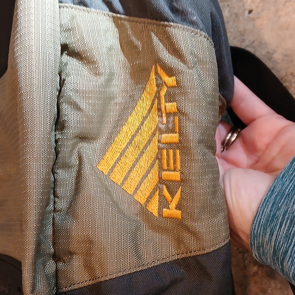 Kelty Large Olive Green Fanny Pack Hiking Waist Bag Pack 14x16 Zip Buckles - Picture 6 of 7